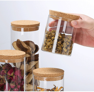 Daji Hydro Hot Bán nút chai nắp thủy tinh lưu trữ chum với kích thước khác nhau phù hợp với cho trà cà phê rò rỉ bằng chứng container thực phẩm - Product Image 6