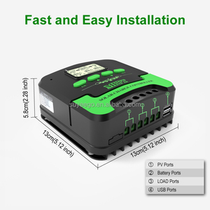 SUYEEGO 12 В 24 В Auto 10A 20A 30A LCD PWM литий-ионный Контроллер заряда солнечная панель цена для Mppt контроллер солнечного заряда - Product Image 4