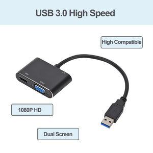 USB 3.0到VGA + HDMIConverter与音频支持-Windows/Mac/Linux兼容 - Product Image 2