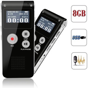 Digital Voice <strong>Recorder</strong> Voice Activated <strong>Recorder</strong> With Playback USB MP3 Flash Audio <strong>Recorder</strong> Mini Portable Tape Dictaphone PQ138 - Product Image 1