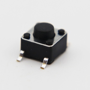 Tact <strong>Switch</strong> 4 Pins 6x6x5 mm Black Base Black Button Plug-in <strong>Switch</strong> - Product Image 6