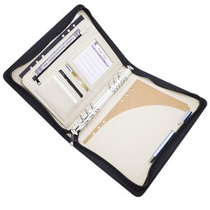 6 Vòng Họp Da Chương Trình Nghị Sự Zip Tập Tin Thư Mục Văn Phòng Tùy Chỉnh Da Tài Liệu Tập Tin Chủ A5 Padfolio Danh Mục Đầu Tư - Product Image 1