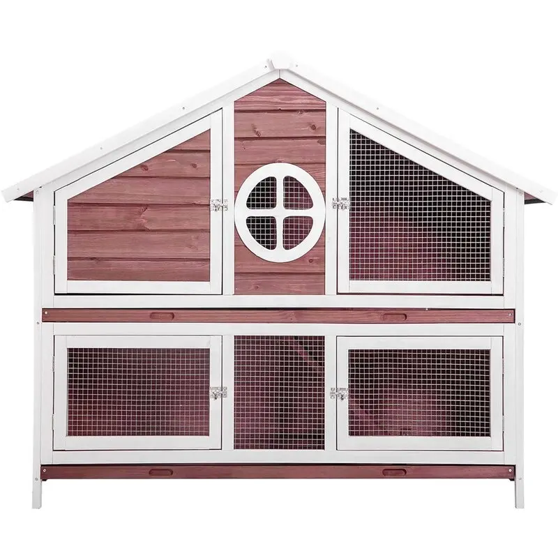 Jaula de madera para cría de conejos, jaula para casa de conejos, para interior y exterior, barato, nuevo diseño