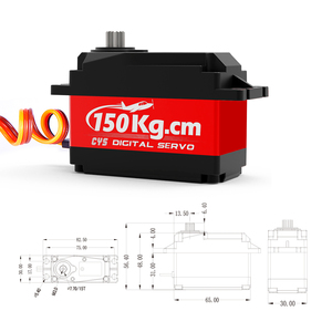 CYS-BLS1500 Hochspannung 150kg großes Drehmoment Brush less Servo für Rc Car Industrial Servo 9-12v Digital Servo