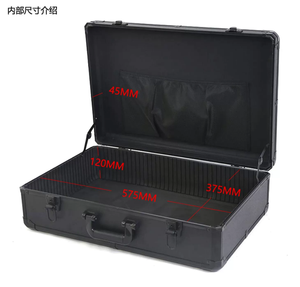 便携式铝合金金属工具盒家用工具收纳盒硬质铝盒隔断携带盒文件盒 - Product Image 4