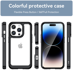 2023新しいデザインiphone 6 7 8カラフルな携帯電話ケース透明アクリルカバーiphone 11 12 13 14 15 plus Pro MAx - Product Image 6