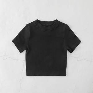 Chất Lượng Cao Phổ Biến Của Phụ Nữ Cây Trồng <span class=keywords><strong>Tops</strong></span> Phụ Nữ Áo Rắn Đồng Bằng Crop Top Áo Sơ Mi Cắt T Áo Sơ Mi Phòng Tập Thể Dục Thể Thao T Áo Sơ Mi - Product Image 6