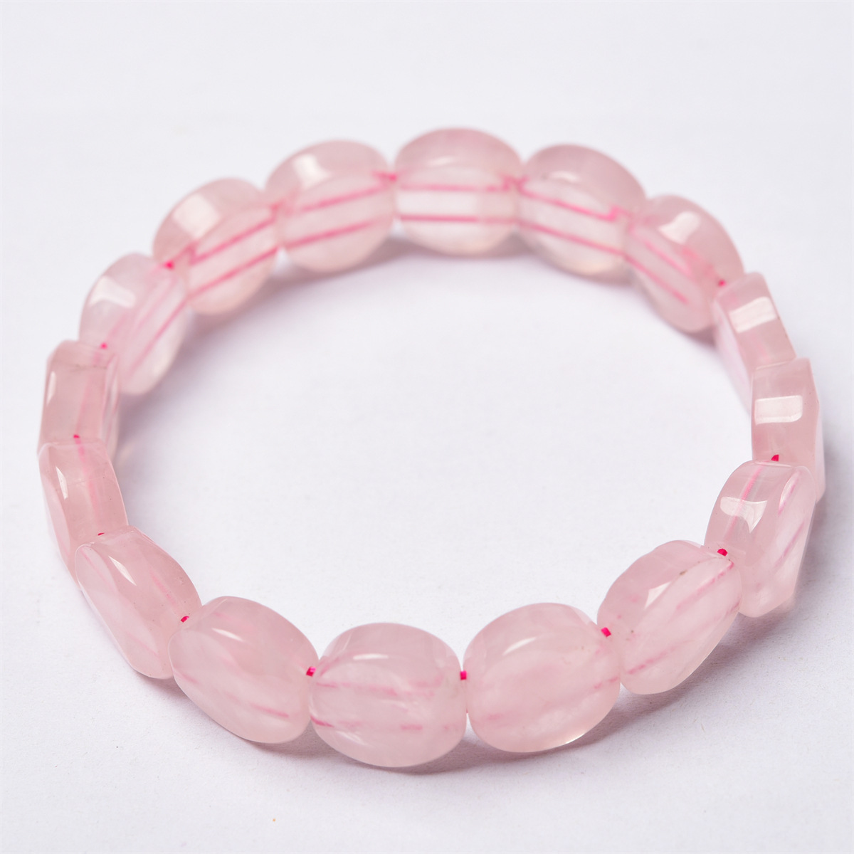 Tarjeta de mano superficie de huevo de cuarzo rosa (13*13mm)