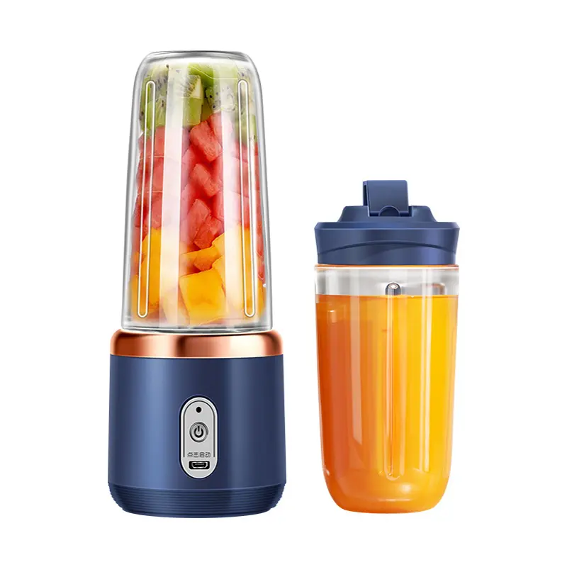 Draagbare Usb Oplaadbare Juicer 400Ml Vers Fruit Blender Mini Mixer Thuis Keukenapparatuur Smoothie Mixer Cup Klant Logo