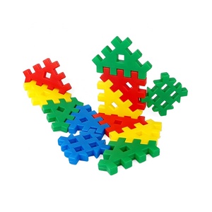 GD Chất Liệu Nhựa 4 Màu 40 Cái Một Bộ Kết Nối Khối Vuông Và Tam Giác Bánh Xe Xây Dựng Đồ Chơi Cho Trẻ Em - Product Image 1