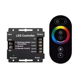 ワイヤレスタッチLEDネオンロープライトRGBコントローラ無線周波数433Mhz RF 20mリモコン576WスマートRGBW LEDストリップディマー - Product Image 1