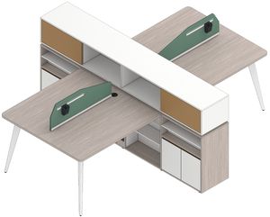 Stabile liberamente combinato Workstation 1 2 4 6 8 persone tavolo tavolo ufficio scrivania legno - Product Image 5