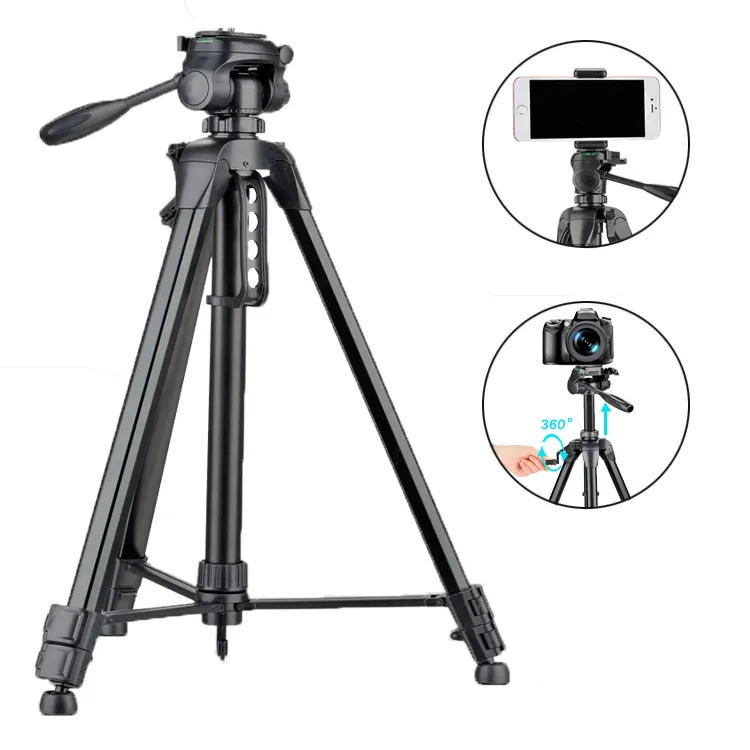 Factory direct price light weight mobile phone tripod SLR photography stand multi functional retractable tripod