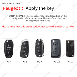 Peugeot 308 için ücretsiz örnek yumuşak TPU araba anahtarı durum 307 207 206 407 2 düğmeler CE0536 HU83 bıçak kapağı ile ortak uzaktan anahtar - Product Image 3