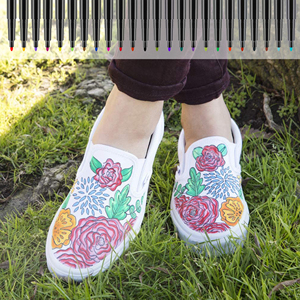 Siêu đánh dấu 20 màu cao cấp vải & T-Shirt đánh dấu thiết lập với độc đáo của chúng tôi tốt tip Bullet Point tip - Product Image 6