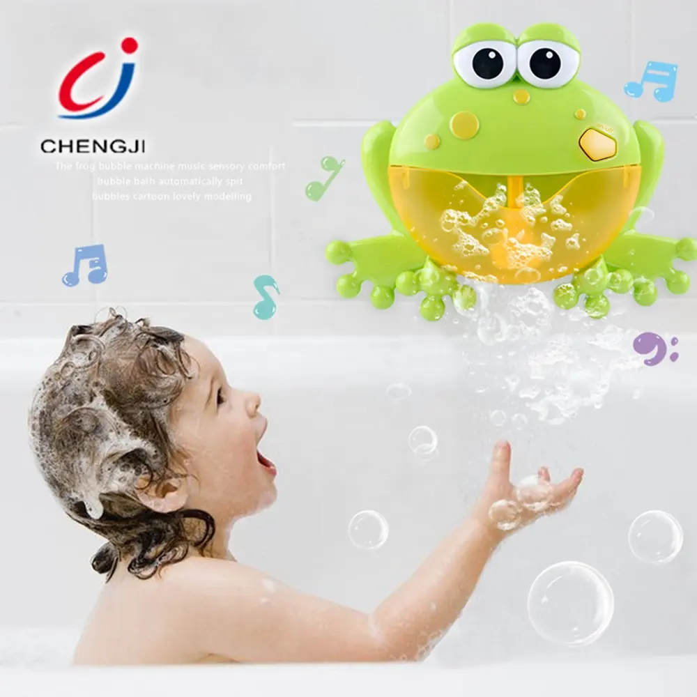 Lustige batterie betriebene musikalische automatische Badewanne Dusche Frosch Schaum Bad Spielzeug, Seife Bubble Maker Schwimmen Baby Bad Spielzeug