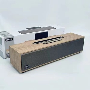 Redwingy XM520 altavoz inalámbrico de madera doble de 2,5 pulgadas con radio FM función TF/USB Super Bass estéreo soporte de madera altavoz de sonido - Product Image 3