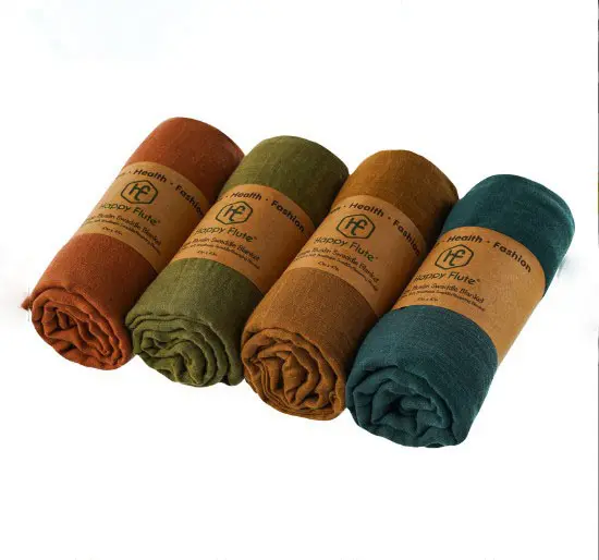 Baby bamboo muslin blanket 2 layers swaddle blanket Wholesale organic cotton fabric muslin
