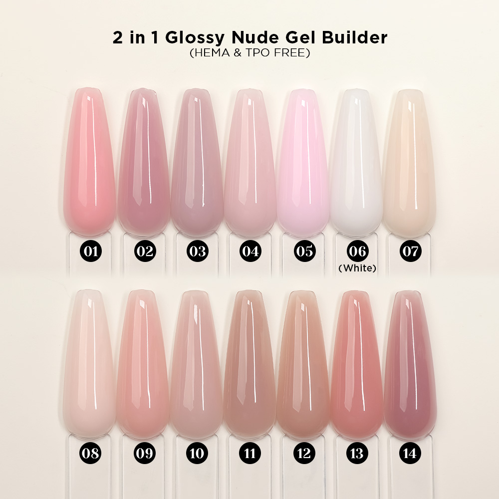 2 in 1 Glossy Nude Gel Builder(HEMA & TPO FREE)