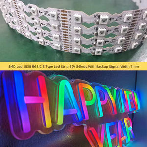 แถบไฟ LED หลากสี12V Ws2815 Ws2812 LED streifen 60 72 84LEDs 6mm - Product Image 3