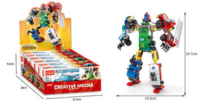 Hot Sale Plastic <strong>Building</strong> Block 6-in-1 Transforming <strong>Robot</strong> for Children's Toys DIY Construction Toy Compatible with Leading Brand - Product Image 6