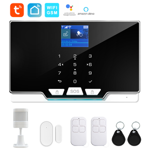 Sistema de alarma inteligente por voz celular Tuya WiFi GSM inalámbrico alarma inteligente sistema de seguridad para el hogar
