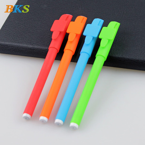 Advertised Logo Cap-<strong>Style</strong> Gel Pen 0.5mm Black Ink Smooth <strong>Writing</strong> on Multi-Color Plastic Body QR Code Printable - Product Image 4