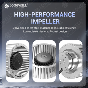 Longwell 250毫米交流220V 380V前弯离心管风机叶轮可定制通风风机，带OEM支持