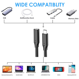 Usb 3.1 Female tipi C uzatma kablosu erkek kadın Usb C veri kablosu hızlı şarj tipi C kablosu - Product Image 2