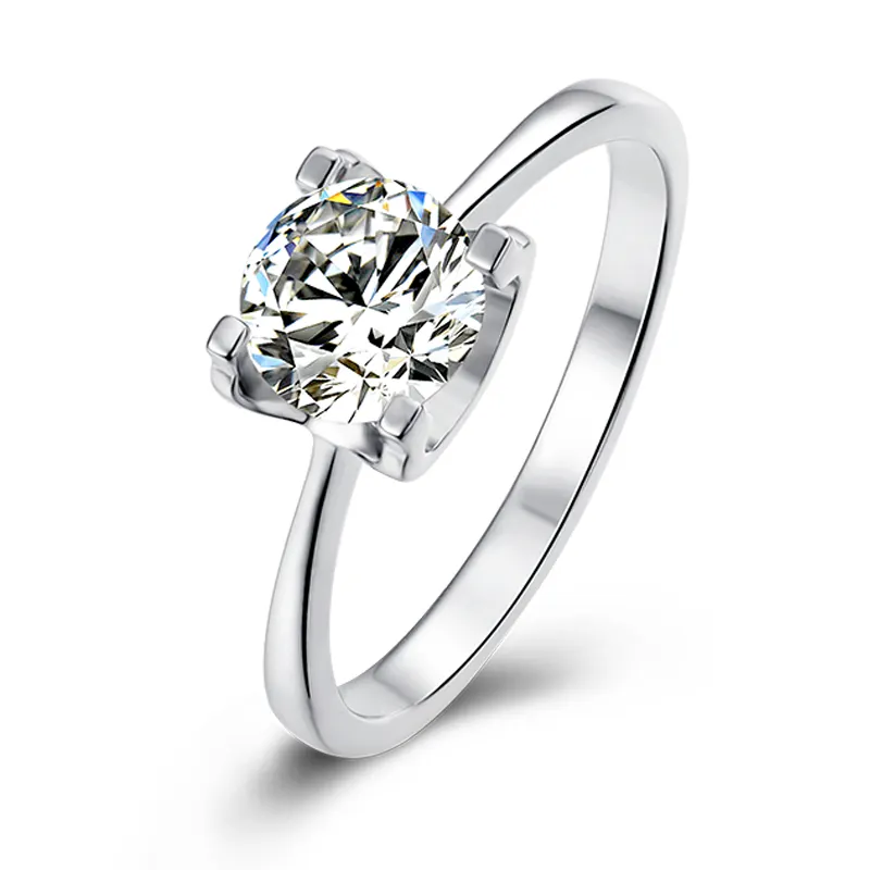 Chất lượng cao Phụ Nữ phòng thí nghiệm kim cương engagement Ring bạc 925 moissanite nhẫn với GRA