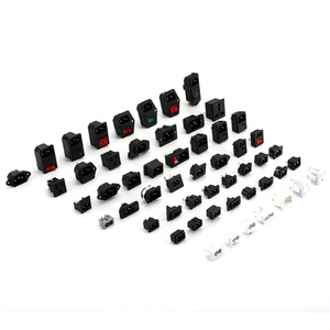 AC-01 erkek soket AC IEC fiş 7pins paneli montaj giriş kadın ac güç soketi sigorta rocker anahtarı ile - Product Image 6