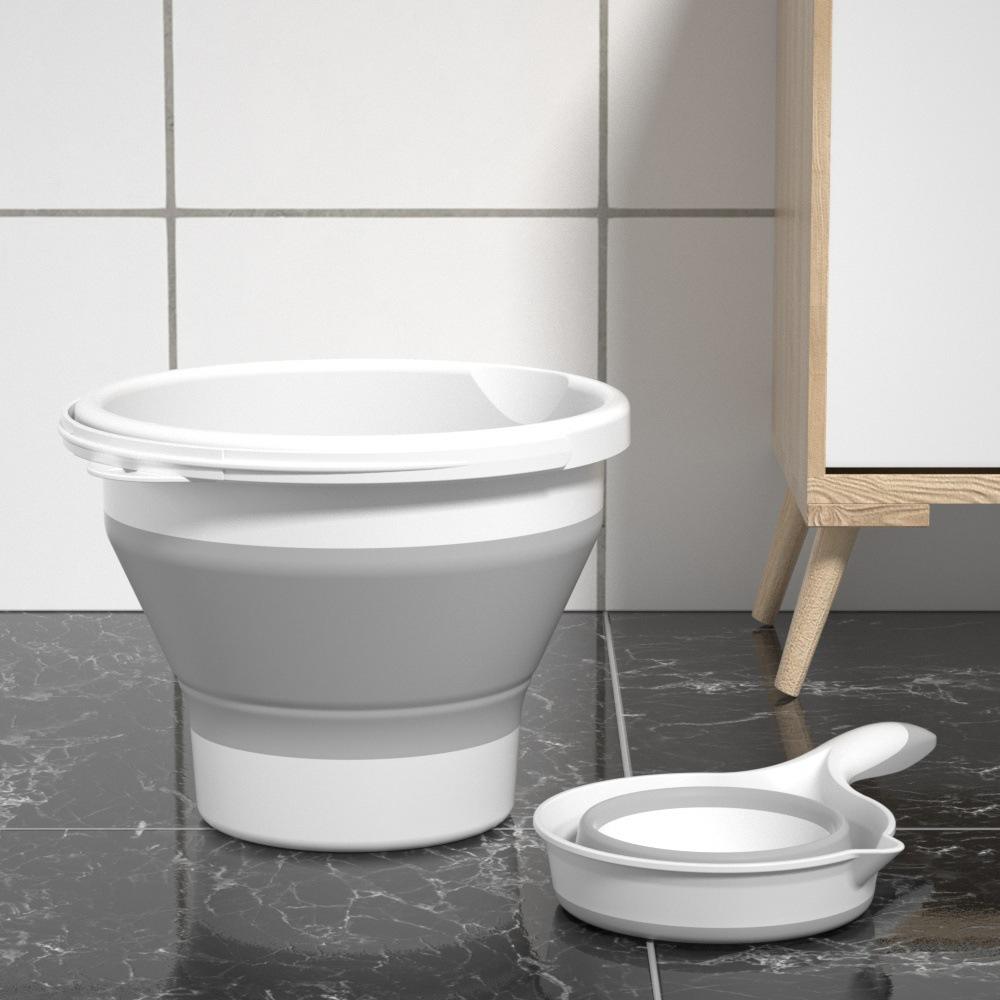 Seau pliant cuillère à eau pliable gris