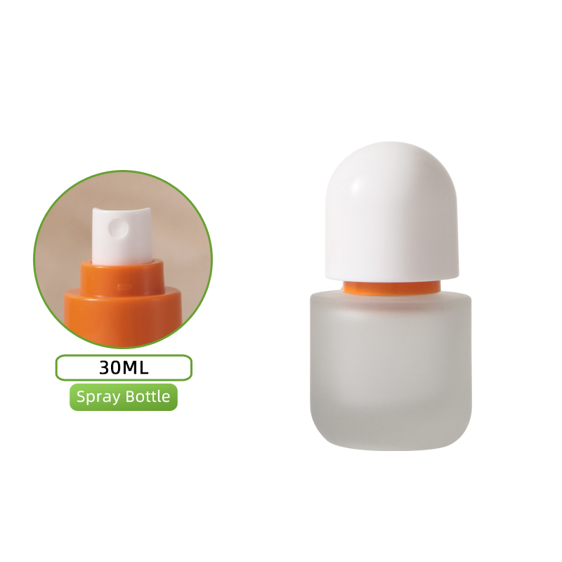 30ml frosted bottle-orange spray head+yunshang white cover