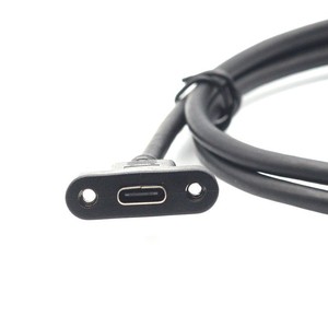 カスタムUsb 2.0タイプC女性ねじパネルマウント480MBPSからUSB a B CマイクロミニB男性ストレートアングルアダプター - Product Image 1