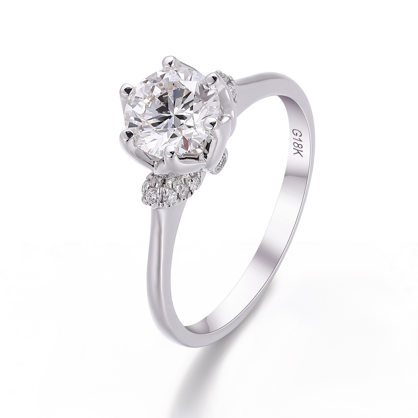 10K gold ring with 1ct D/VVS diamond