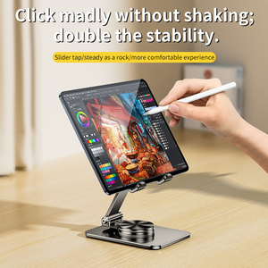 360&deg; Rotating Hovering Aluminum Alloy Stand Flexible Mobile Phone &amp; Tablet Dual-Purpose for Live Streaming Watching <strong>TV</strong> Series - Product Image 2