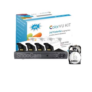 Ahd DvrキットIpカメラ防犯カメラHDMIオーディオ出力フルカラーサウンドナイトビジョン4カメラHDD 4CH DVRストアCCTV - Product Image 1