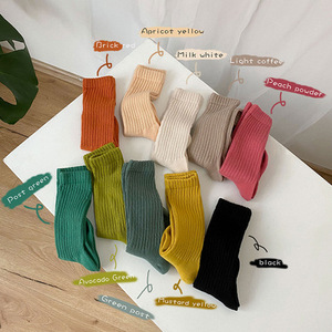Korean Candy Color Trendy Children'<strong>s</strong> Tube Socks Baby Solid Color Slouch Socks