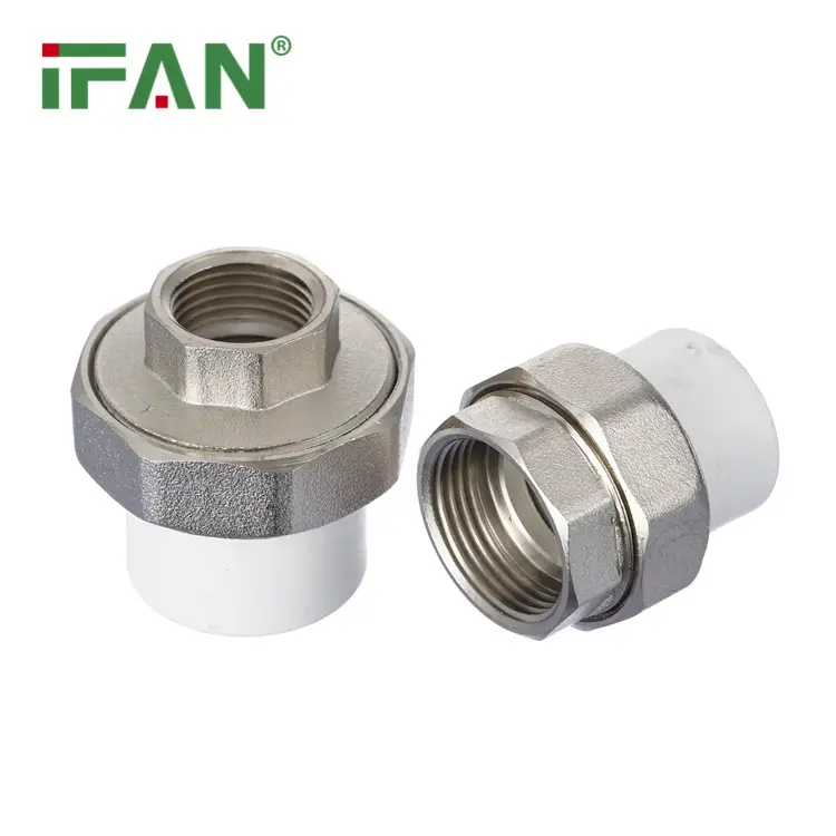 IFAN New Product 20-110mm PN25 1/2"-2" Inch Custom Color Female Thread Brass Union Ppr Pipe Fitting