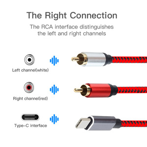 Adaptador de Audio USB tipo C a 2 RCA, Cable de Audio RCA para teléfono y tableta, alta calidad - Product Image 4