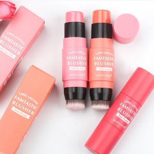 SHB01A yüksek pigment vegan yüz allık krem bebek pembe yanak krem makyaj allık çok fırça allık ile makyaj sopa su geçirmez - Product Image 3
