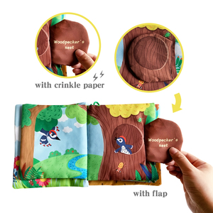 New Design Peek-a-Boo Cloth <strong>Book</strong> with Crinkly Sound, Education Fabric <strong>Book</strong> Fun Interactive Baby <strong>Book</strong> with Inspiring Stories