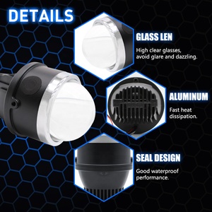 Taochis อุปกรณ์เสริมรถยนต์3.0นิ้วเลนส์โปรเจคเตอร์ LED แบบ Bi 3สีเลนส์ไฟตัดหมอก - Product Image 2