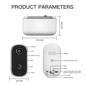 Red de seguridad inalámbrica de 1080p, cámara de red con Sensor Cmos para el hogar, batería recargable, Cctv, WIFI, seguridad impermeable - Product Image 6