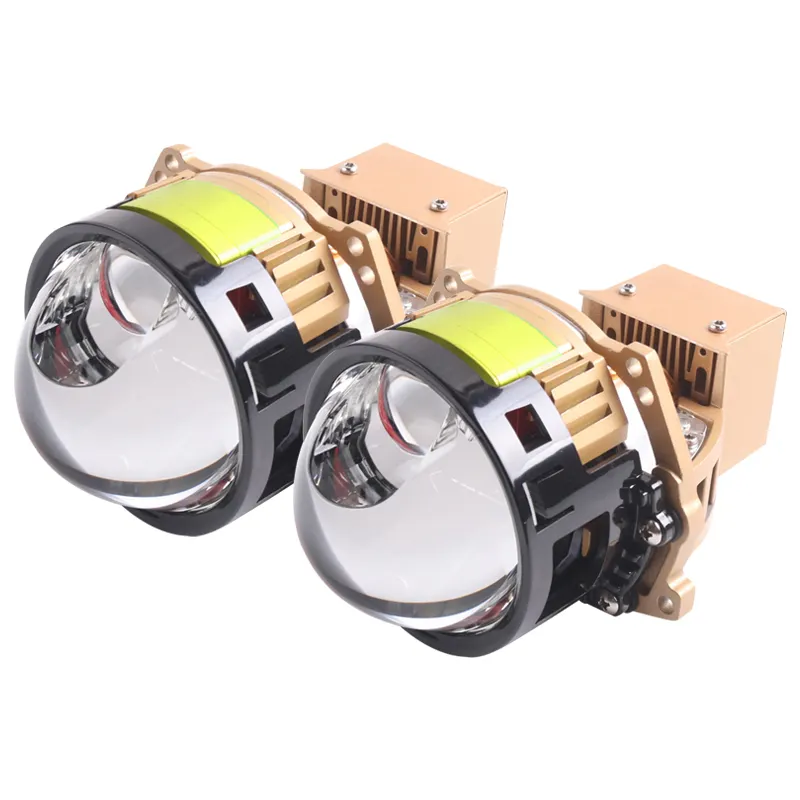 3.0 inç L80 Bi LED sarı lazer projektör Lens far sıcak satış 6500K araba lazer far 12V yeni Model