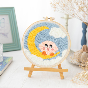 <strong>Arts</strong> <strong>and</strong> <strong>Crafts</strong> Handmade Sunflower Pattern Embroidery Kit With Hoop Punch Needle Embroidery Starter Kits - Product Image 5