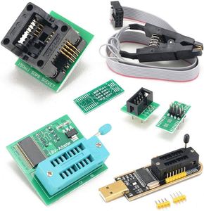 EEPROM Flash BIOS programador USB programador + SOIC8 Clip + 1,8 V SPI memoria Flash SOP8 DIP8 adaptador quemador Kit