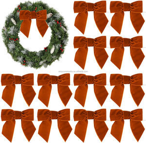 OKAY <span class=keywords><strong>Custom</strong></span> 75mm Red Green Velvet <span class=keywords><strong>Ribbon</strong></span> Arcos Twist Ties Woven <span class=keywords><strong>Polyester</strong></span> Impresso para Aniversário Pacotes De Presente De Árvore De Natal