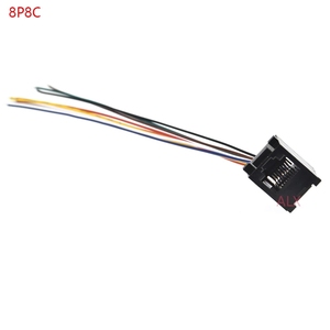 RJ11 RJ12 RJ45电话母插座连接器，带电线4P4C 6P4C 6P6C 8P8C母插座连接器616E 623K 616M 641D