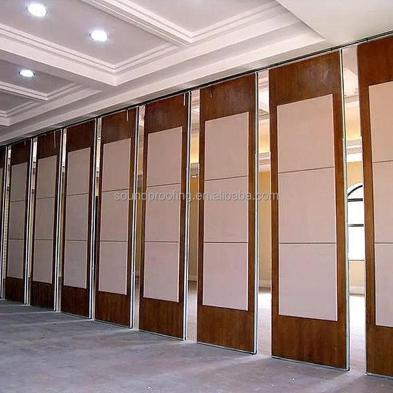 Paneles de pared deslizantes de diseño acústico excelente, divisores de habitación de oficina usados para exterior